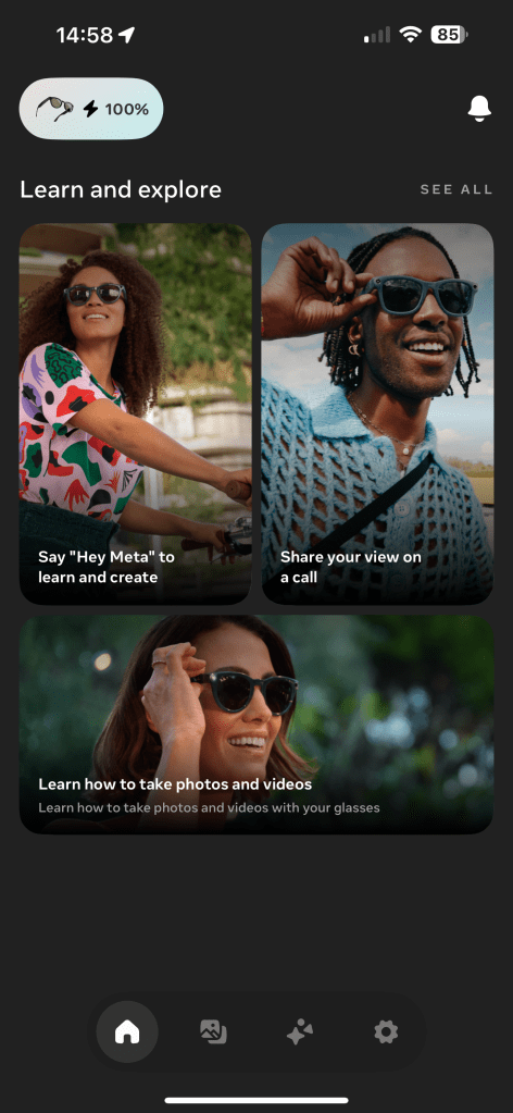 The companion app for Meta's Ray-Ban smart glasses