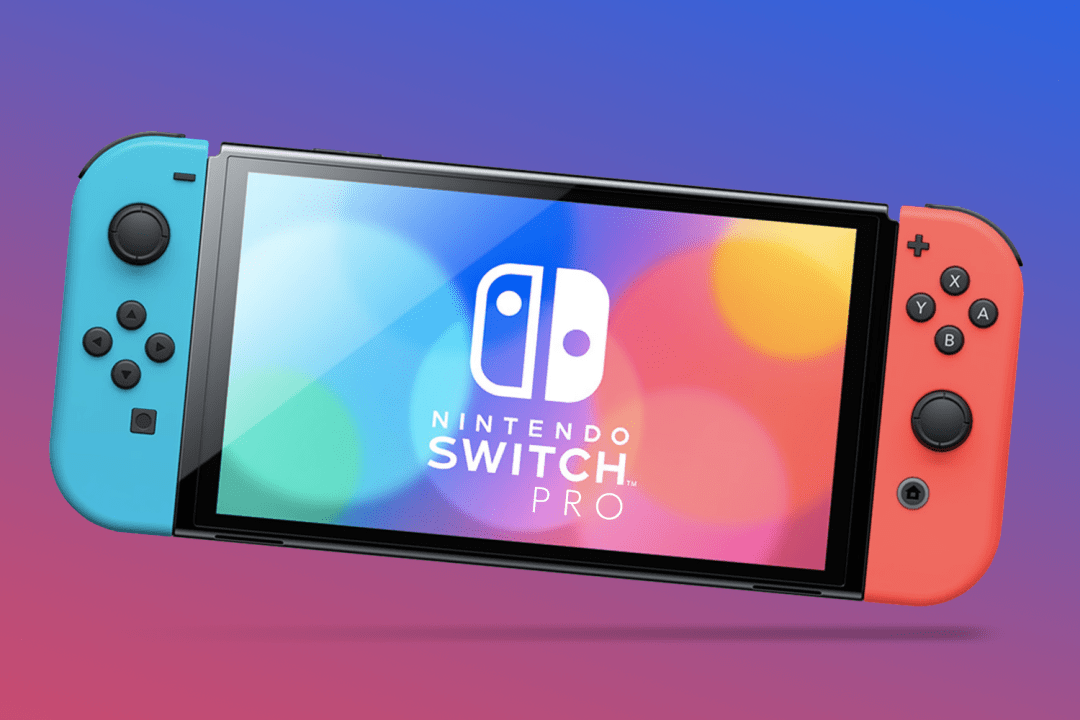 Nintendo Switch Pro console neon